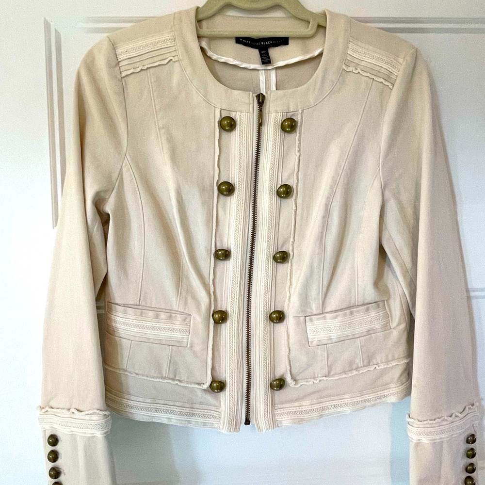 WHITE HOUSE BLACK MARKET MILITARY STYLE JACKET - SIZE 8P